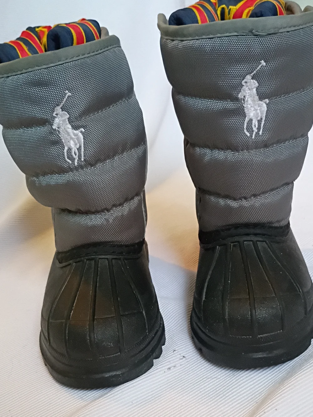 Polo by Ralph Lauren Grey & Black Kids Winter Boots